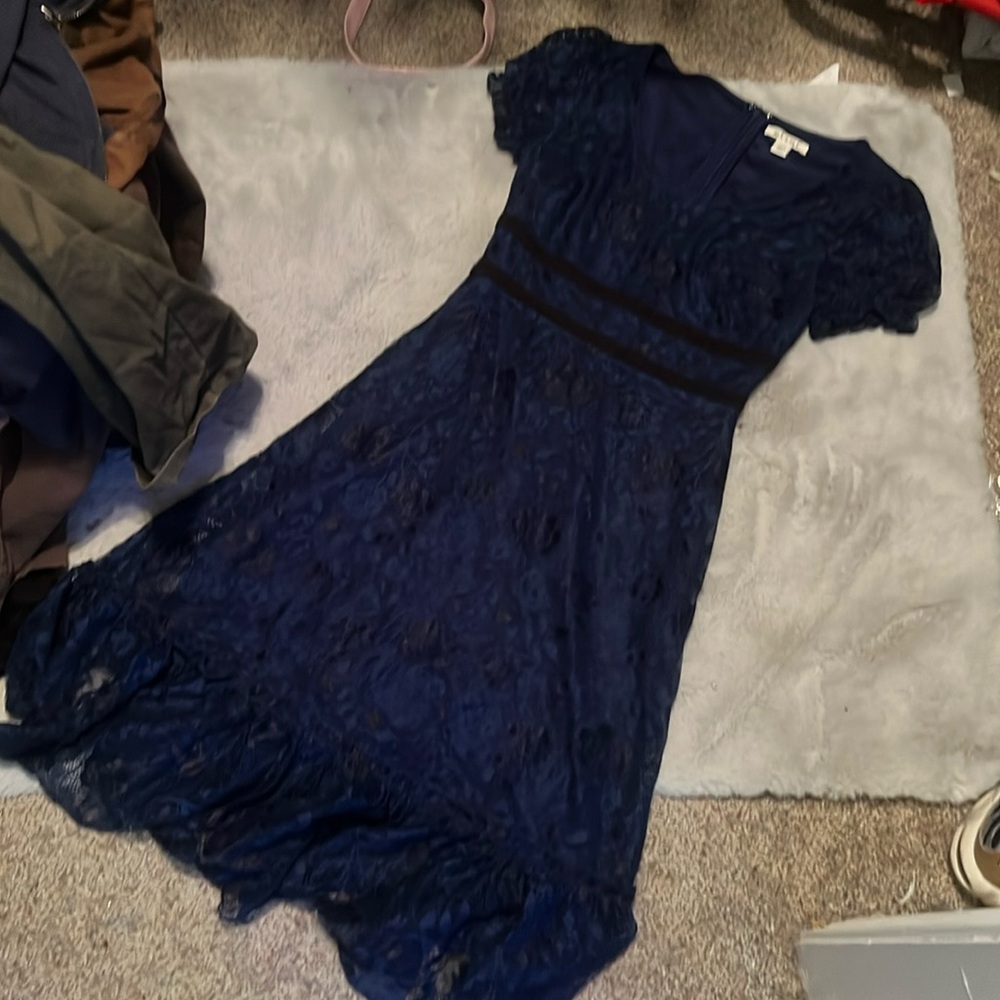 Blue vintage lace dress